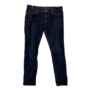 Banana Republic Jeans Womens 27 Petite Blue Denim Mid-Rise Skinny Leg Zip Fly